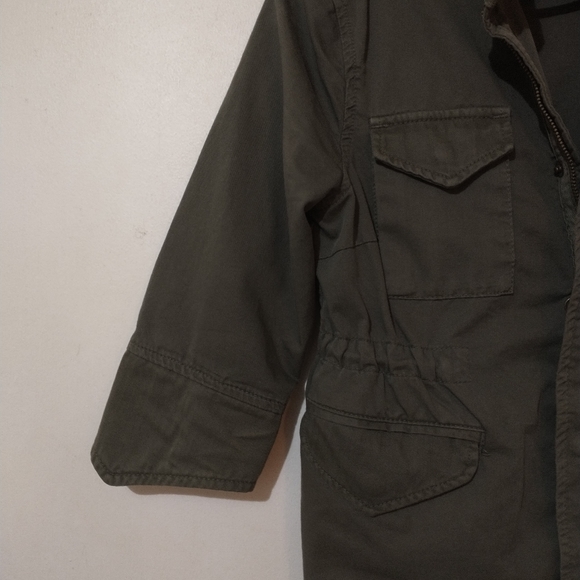 **Zara Woman**Slim Cropped Military Style Jacket. Olive Drab.Size S - Picture 3 of 11